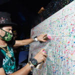 MIAMI, FL - DECEMBER 06:  Artist Alec Monopoly customizes his special design onstage at Art Basel Miami Beach pre-show with TAG Heuer Art Provocateur Alec Monopoly at Miami Design District on December 6, 2017 in Miami, Florida.  (Photo by Eugene Gologursky/Getty Images for TAG Heuer)
