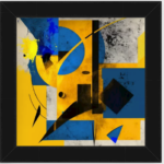 DADA Blue and Yellow image 4 in blk frame