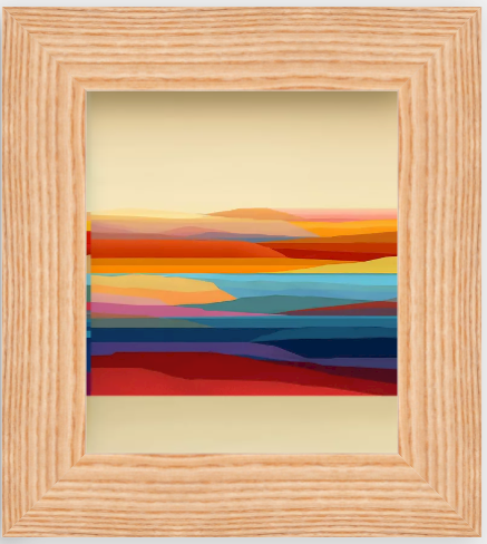 Mlilo Ai art - colors collection 13wcc framed in PINK